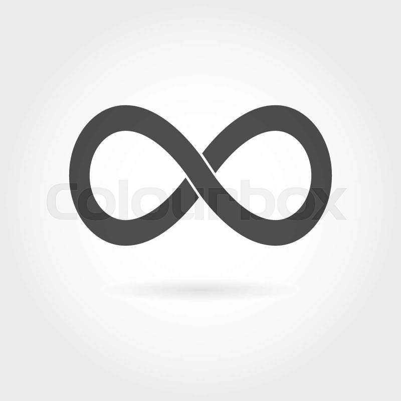 Infinity icon. Simple mathematical sign Isolated on White Ba | Colourbox
