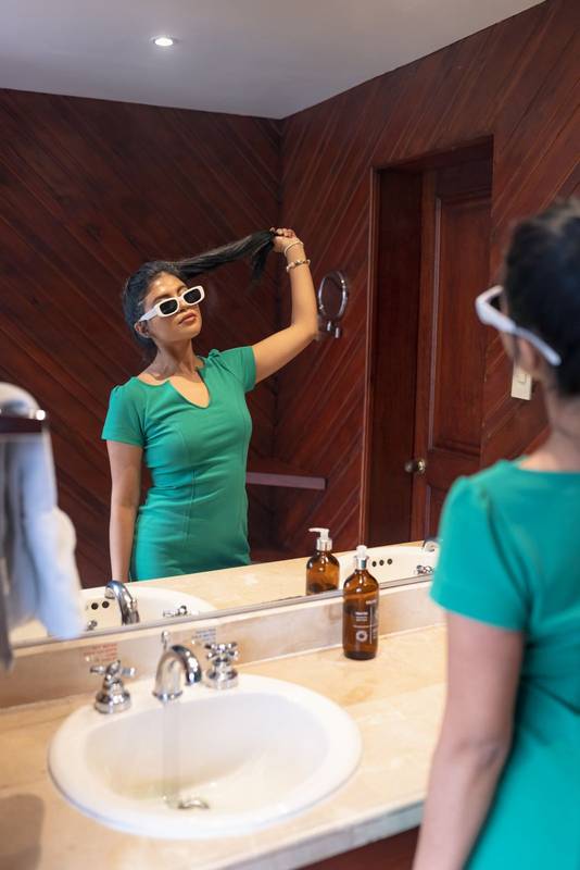 ready with mirror reflection, home lifestyle