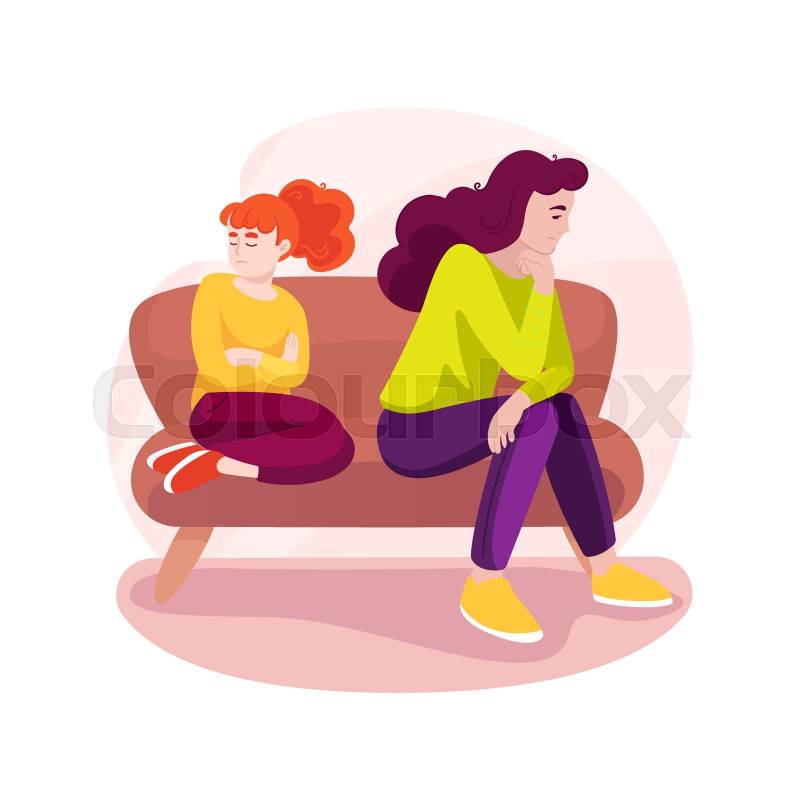 Resentment isolated cartoon vector illustration. Family rela | Colourbox