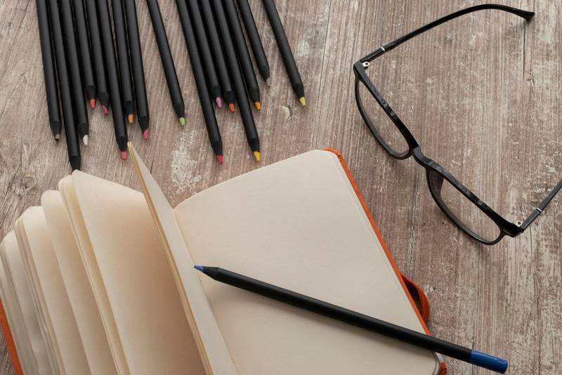 instruments in workspace, detail of artistic objects, art