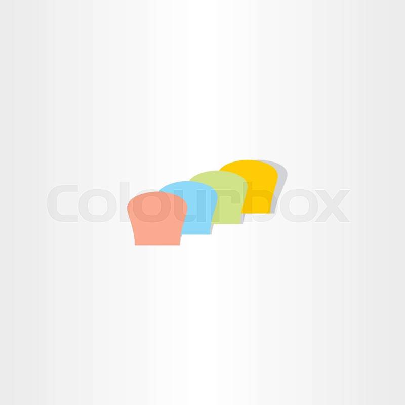 Abstract colorful bread logo design | Colourbox