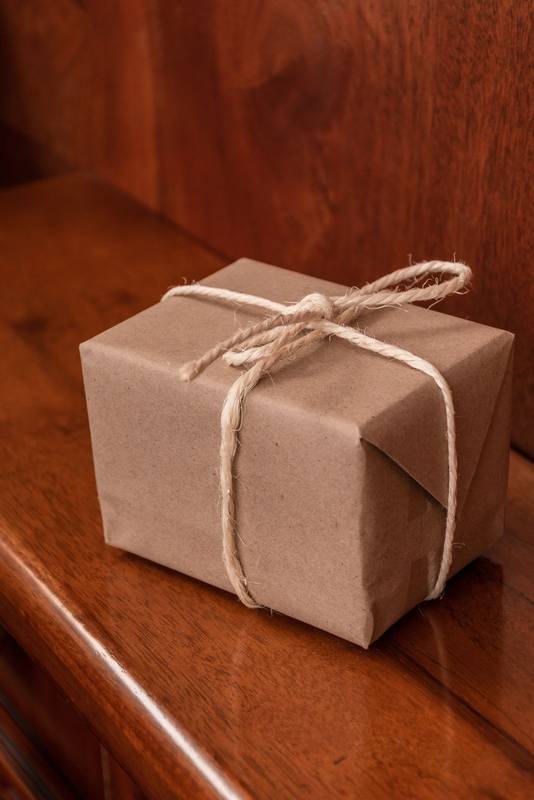 gift box wrapped with paper, special surprise