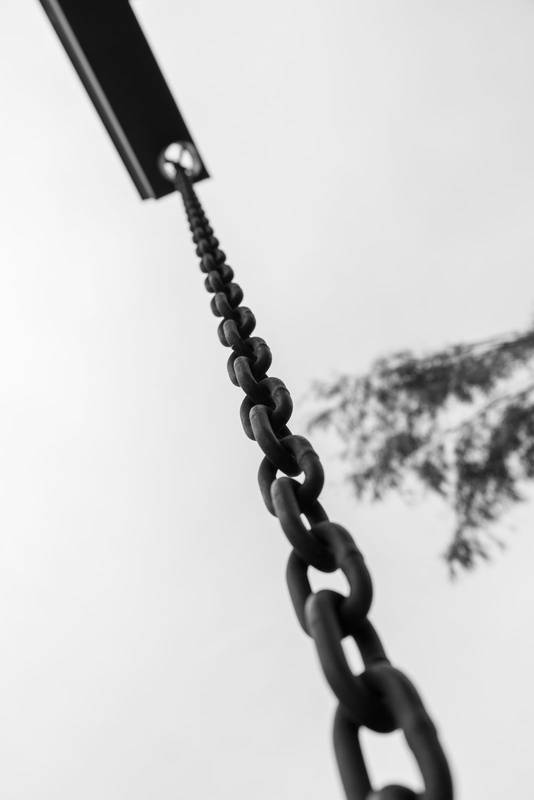 chain as a background a mountain with snow, object